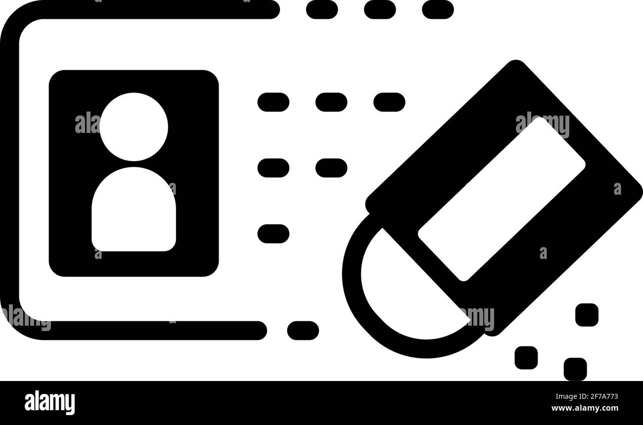 Löschen Sie persönliche Informationen ( vertrauliche Informationen ) Vektor-Symbol-Illustration Stock Vektor