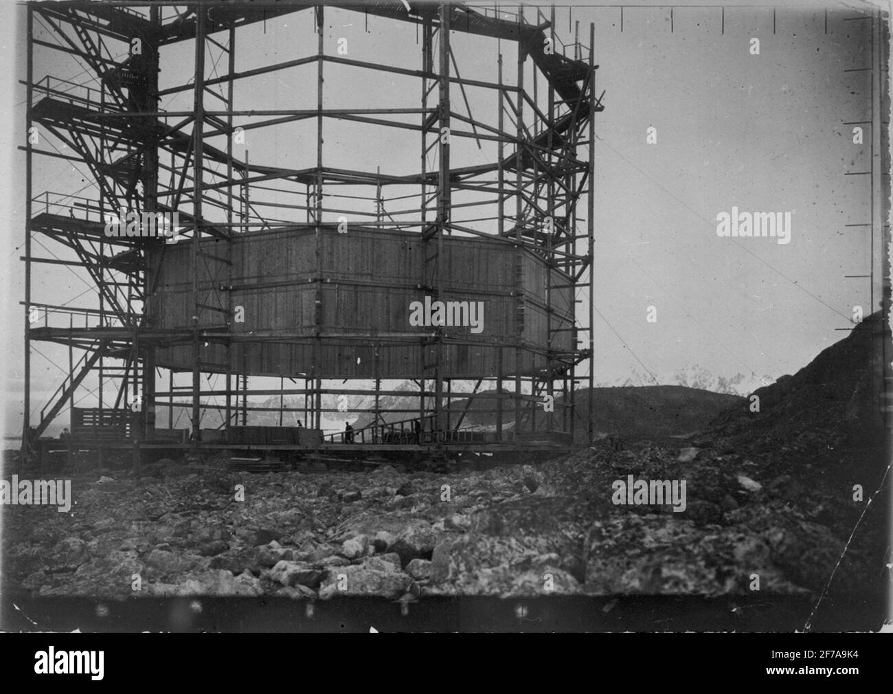 Das Ballonhaus ist für die Überwinterung ausgestattet. Stockfoto