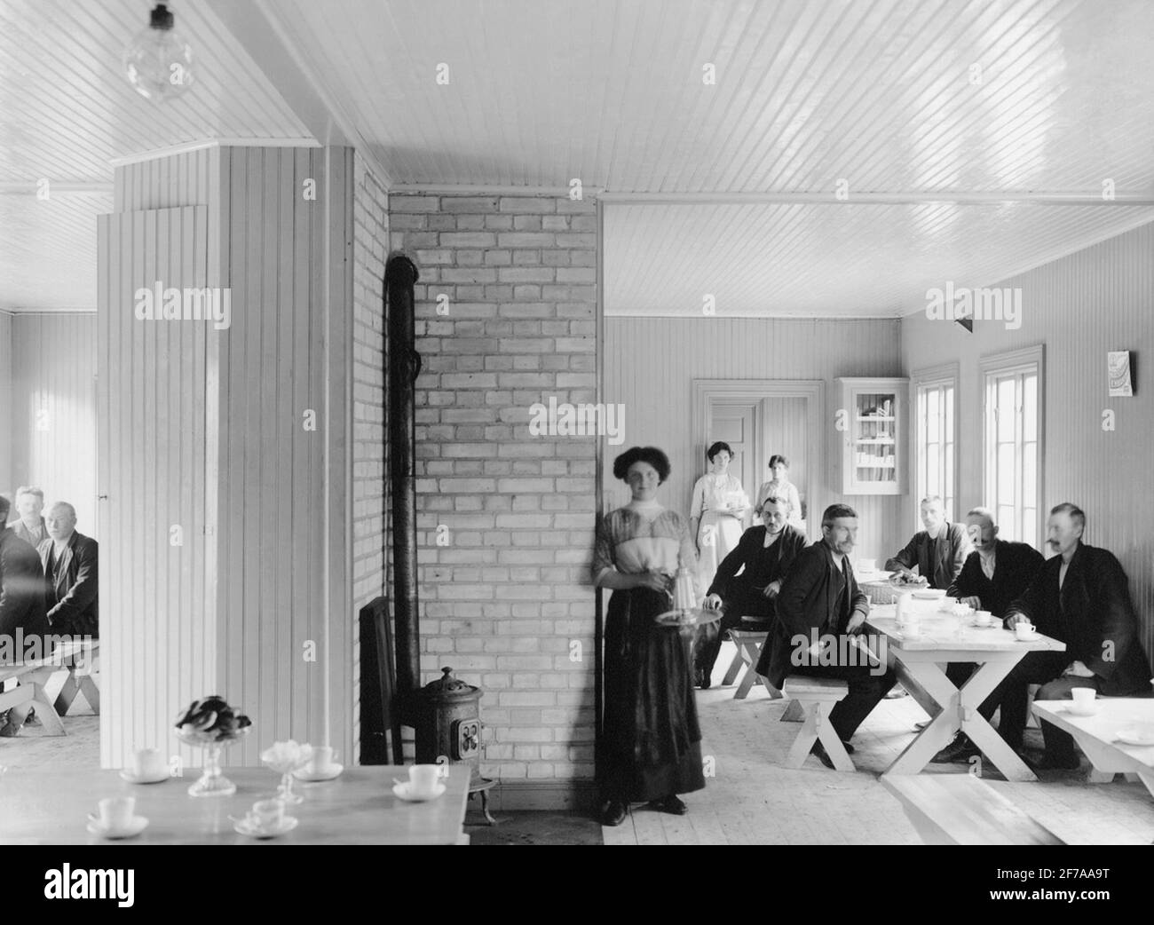 Kraftwerk Älvkarleby. Das Innere des Marktzentrums. Stockfoto