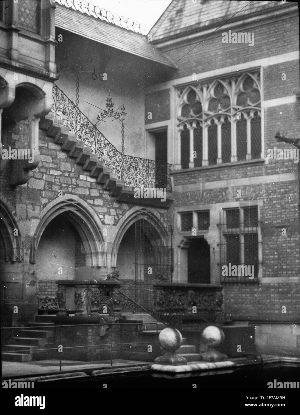 Skioptisches Bild mit Motiven aus Nürnberg. Das Bild wurde in Karton mit der Aufschrift: Nürnberg gespeichert. X. Stockfoto