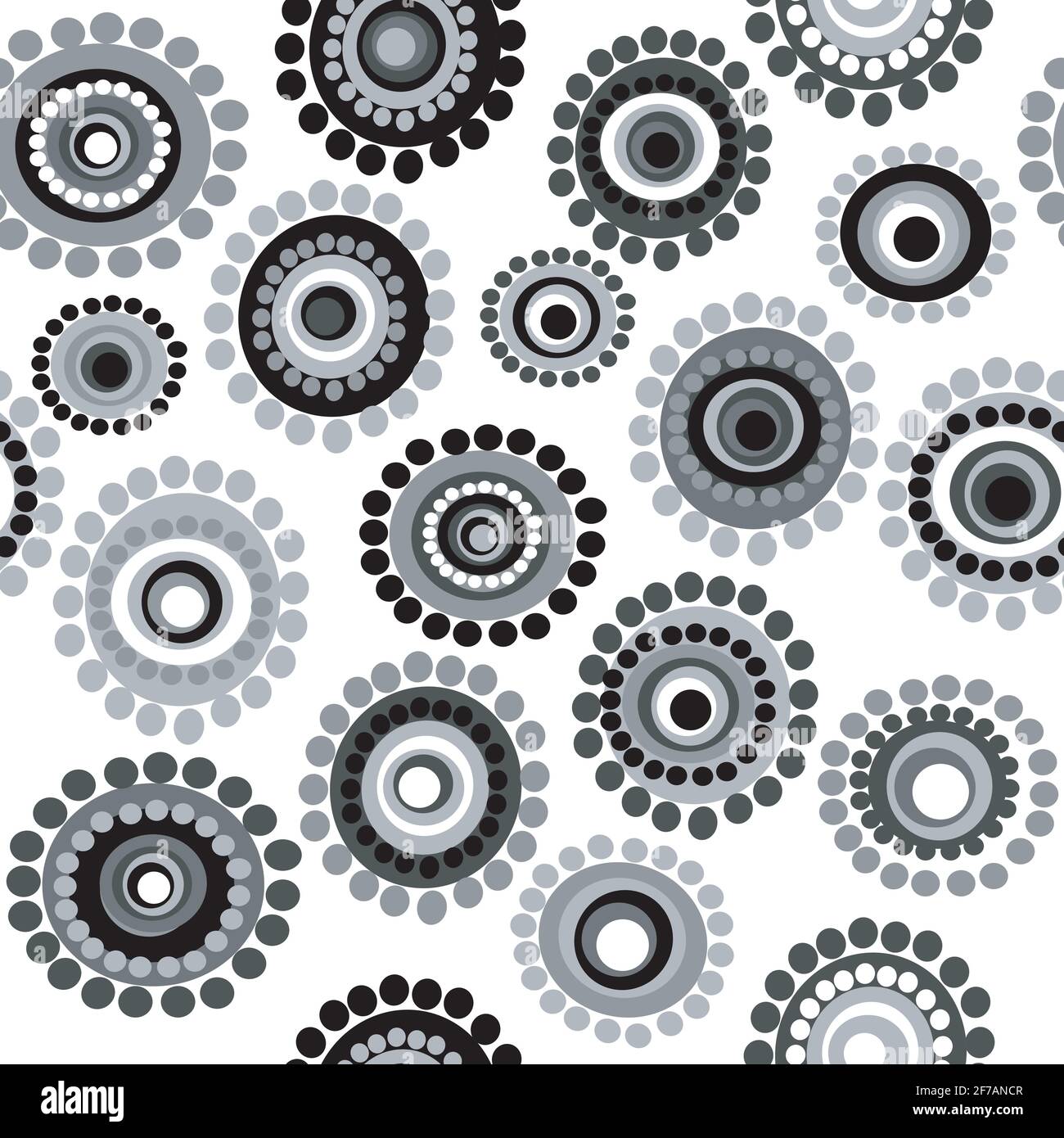 Schwarze und weiße Doodle floral background Stock Vektor