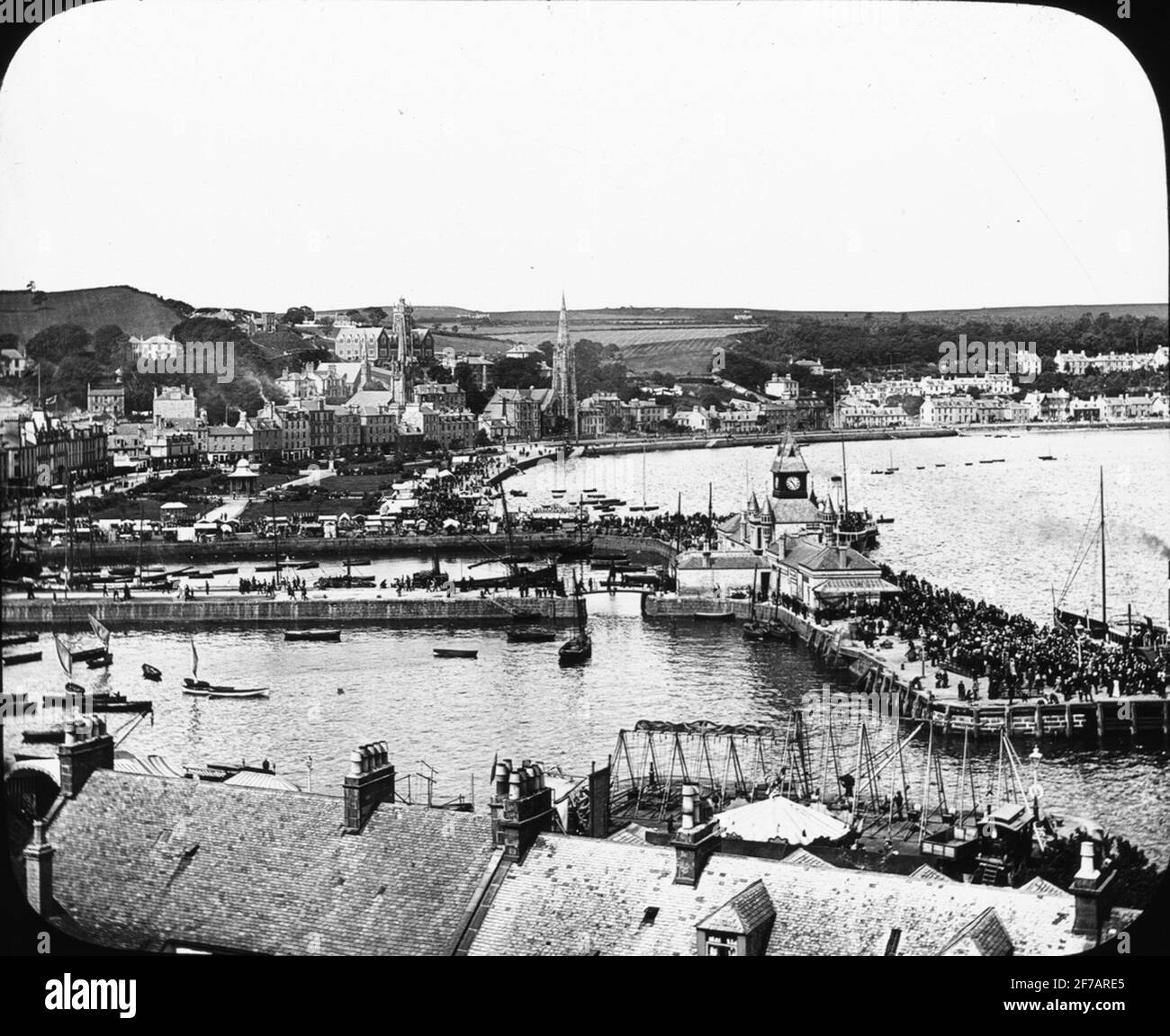 Skiopticone-Bild. Ansicht von Rothesay auf der Isle of Bute, Westschottland. Stockfoto