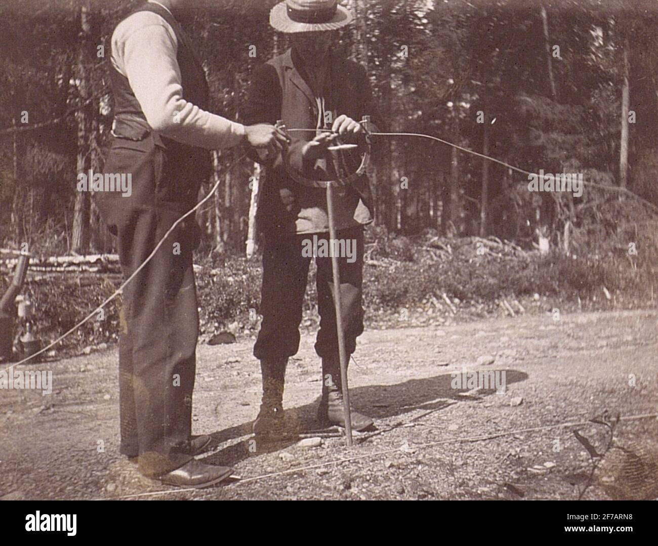 Der Ingenieurkurs in Norrland im Jahr 1903. Bispården und Easternavall. Stockfoto