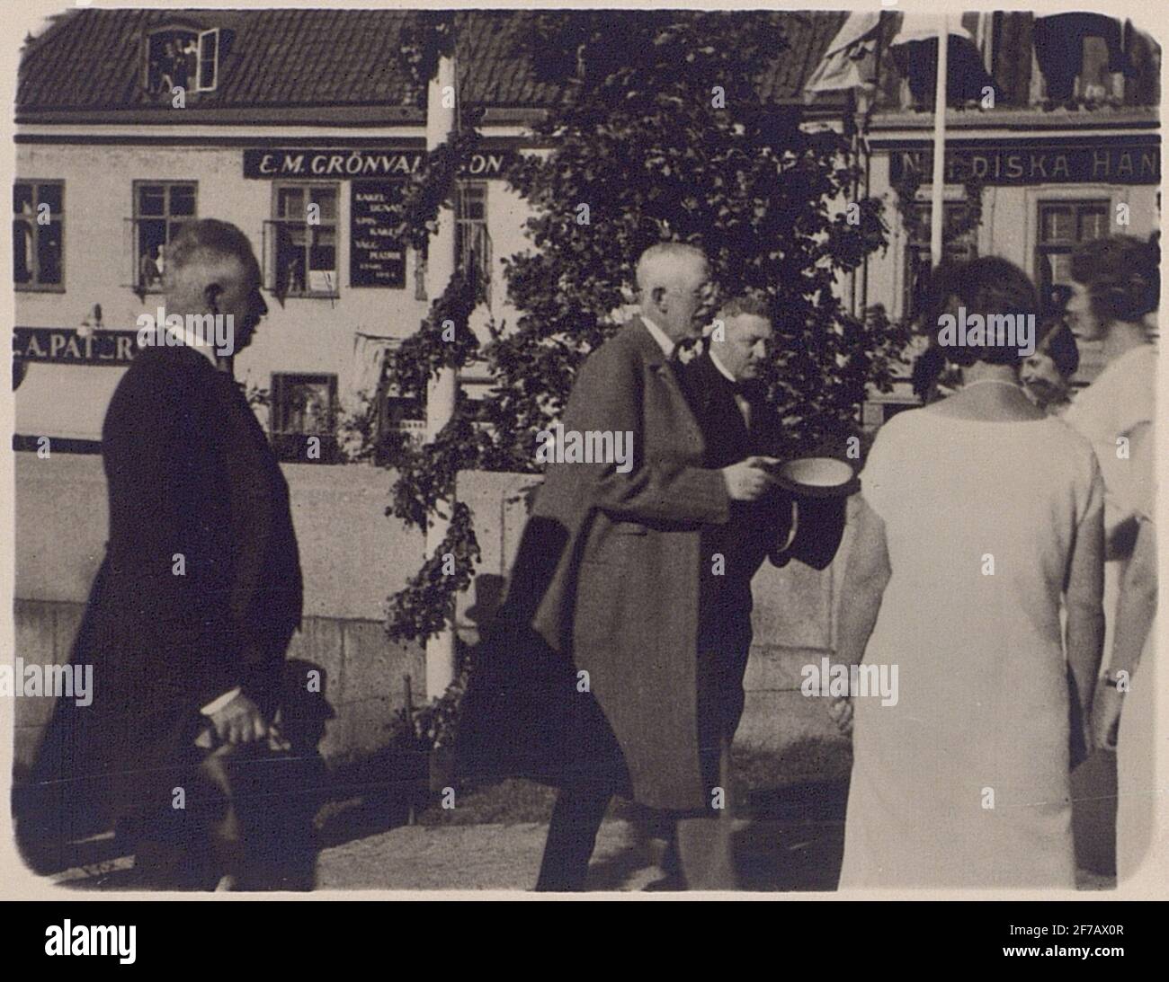 Die Einweihung der neuen Telefonzentrale in Göteborg im Jahr 1912. König Gustaf V., Ekeberg. Stockfoto