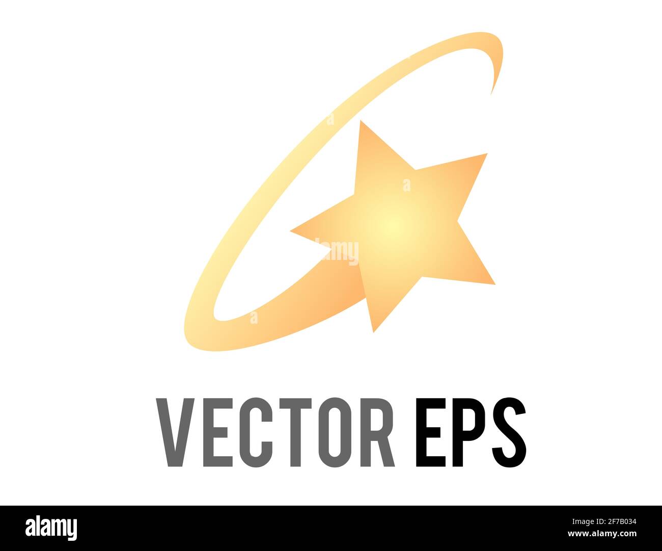 Der isolierte Vektor Cartoon-Stil stilisierte Stern wirbelnd in einem gelben Ring Kreis, Gefühl schwindelig Cartoon-Symbol Stock Vektor