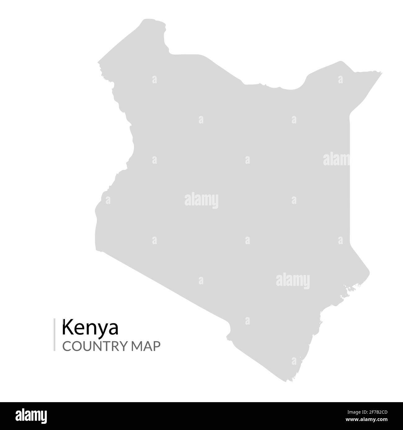 Kenia Vektorkarte Silhouette Land Illustration. Kenia Form Karte Geographie Stock Vektor
