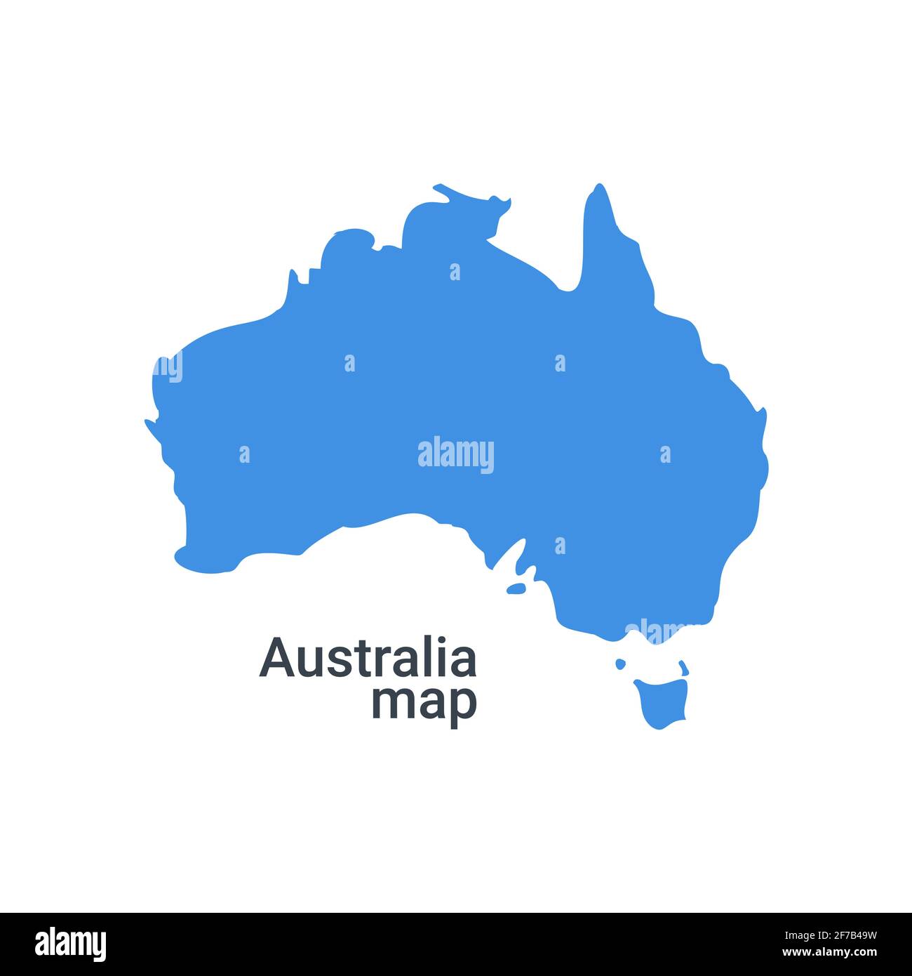 Australien Vektorkarte grau isoliert Hintergrund. Queensland victoria Staaten Stock Vektor