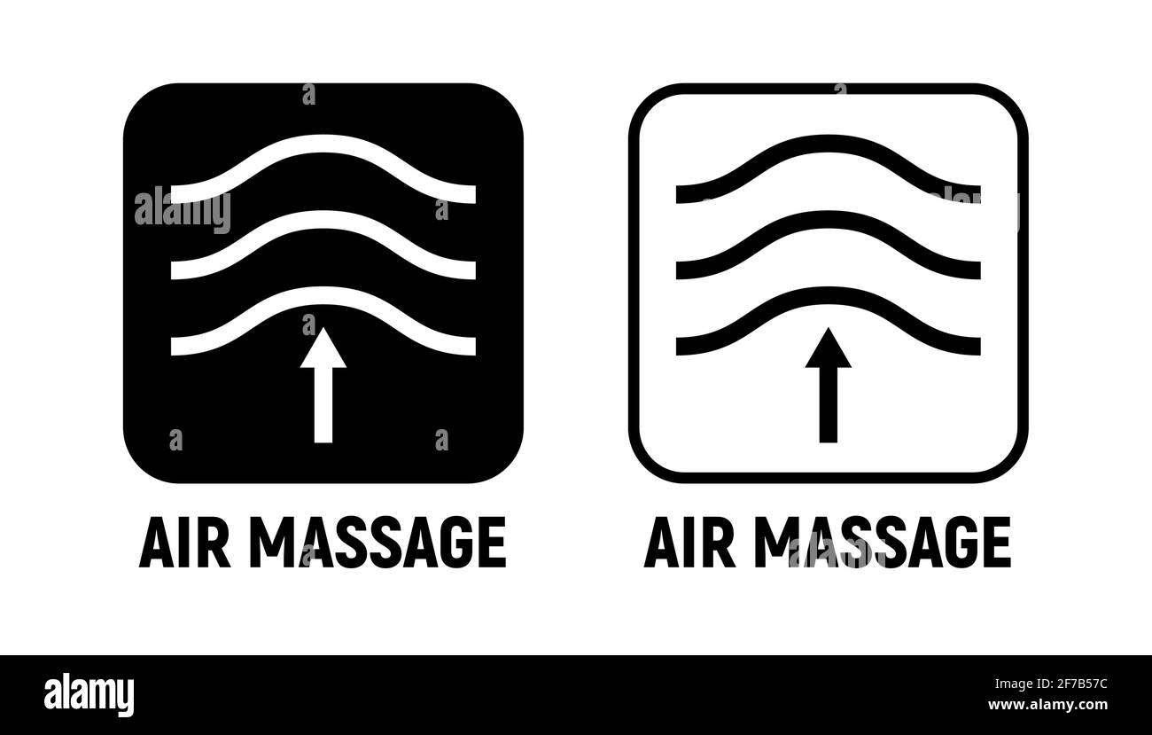 Dampfsymbol für Luftdruckmassage. Luftatmosphärensymbol Stock Vektor