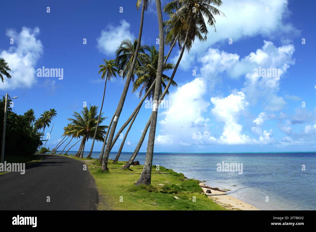 Palm Beach, Tahiti, Französisch-Polynesien Stockfoto