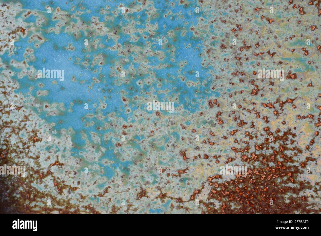 Blaue Farbe und Rostlandschaft Stockfoto