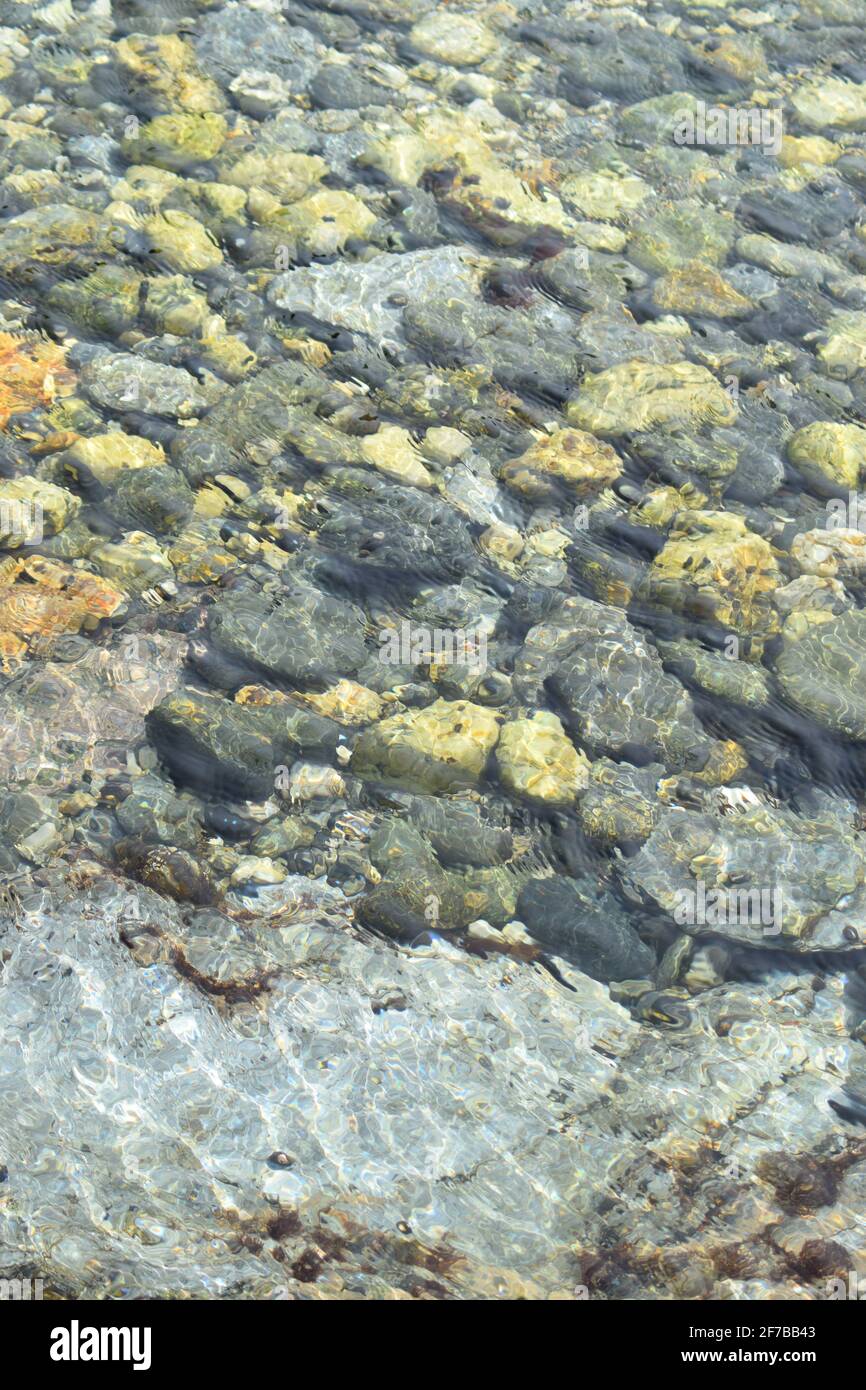 Felsen im Wasser Porträt Stockfoto