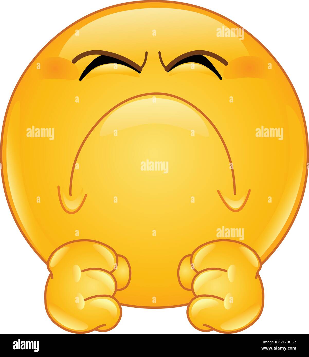 Gereizter wütender, verrückter Emoji-Emoticon Stock Vektor