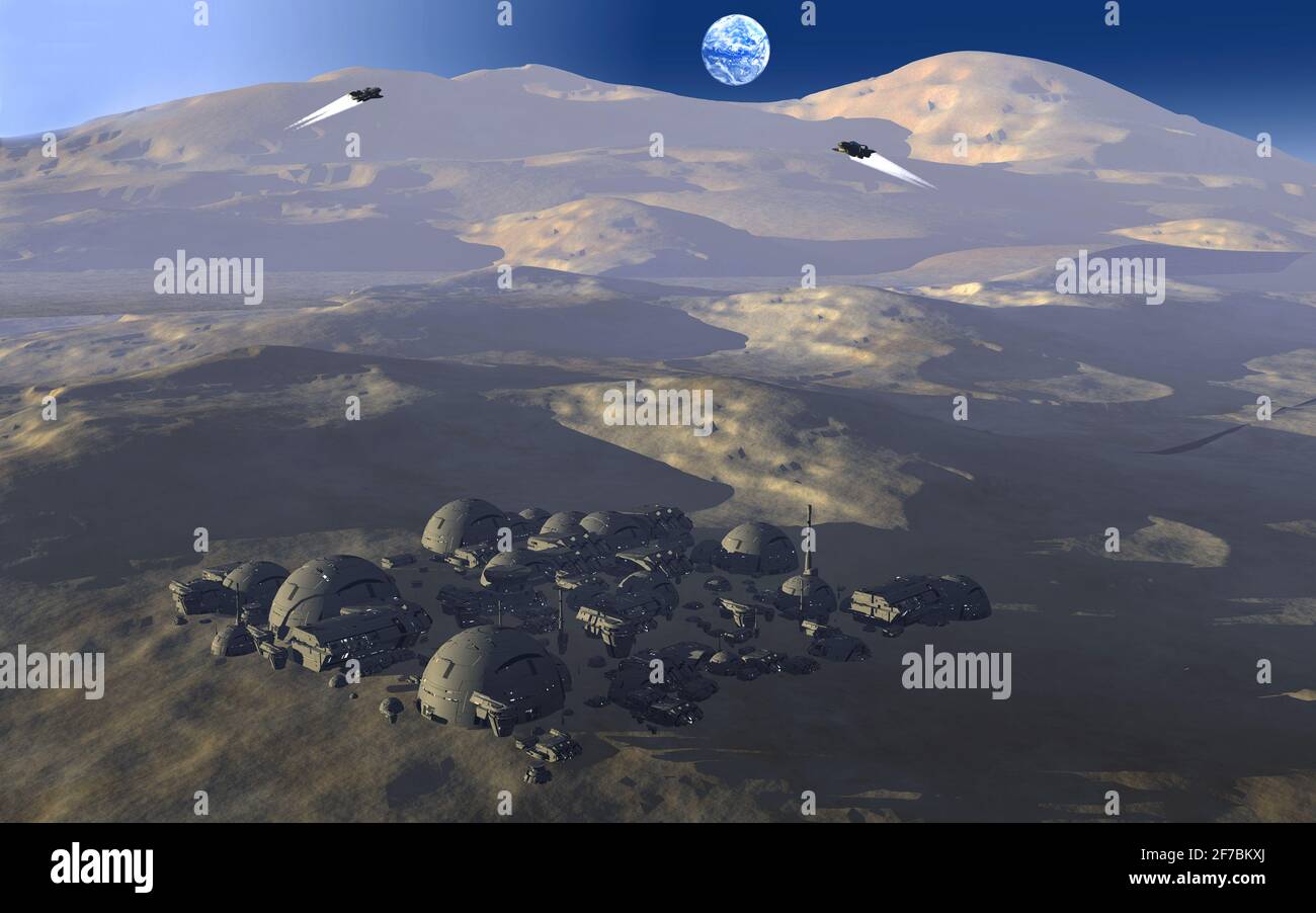 Lunar Base Stockfoto