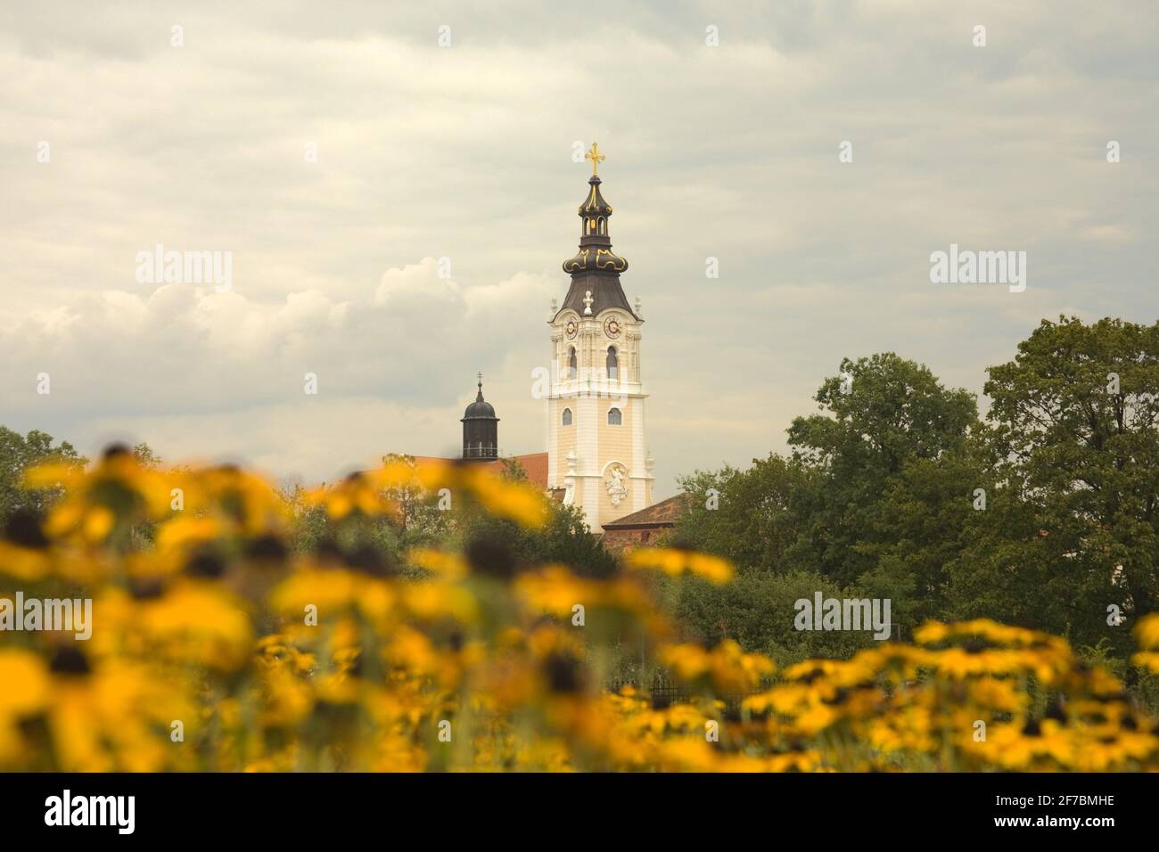 Kloster Altenburg, Garten, Österreich, Niederösterreich, Waldviertel Stockfoto