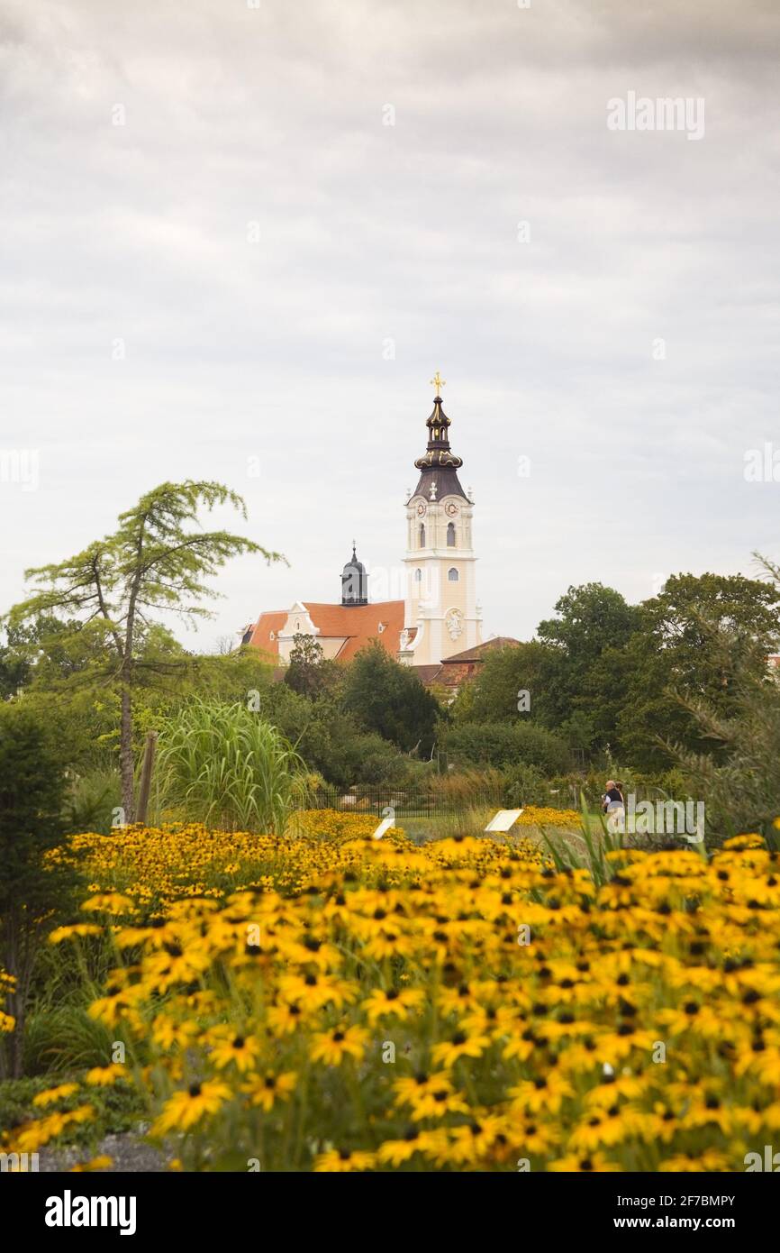 Kloster Altenburg, Garten, Österreich, Niederösterreich, Waldviertel Stockfoto