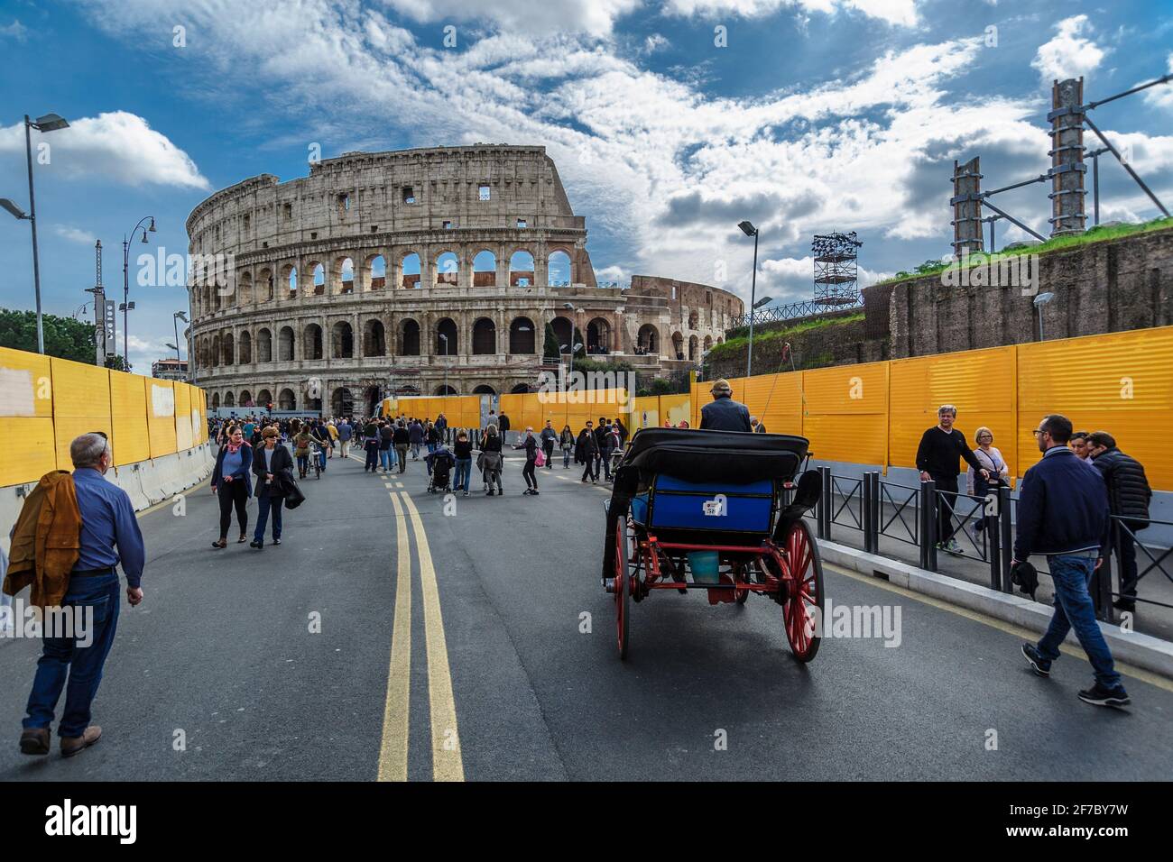 Colosseo, Coliseum, Via Fori Imperiali, Rom, Latium, Italien, Europa Stockfoto