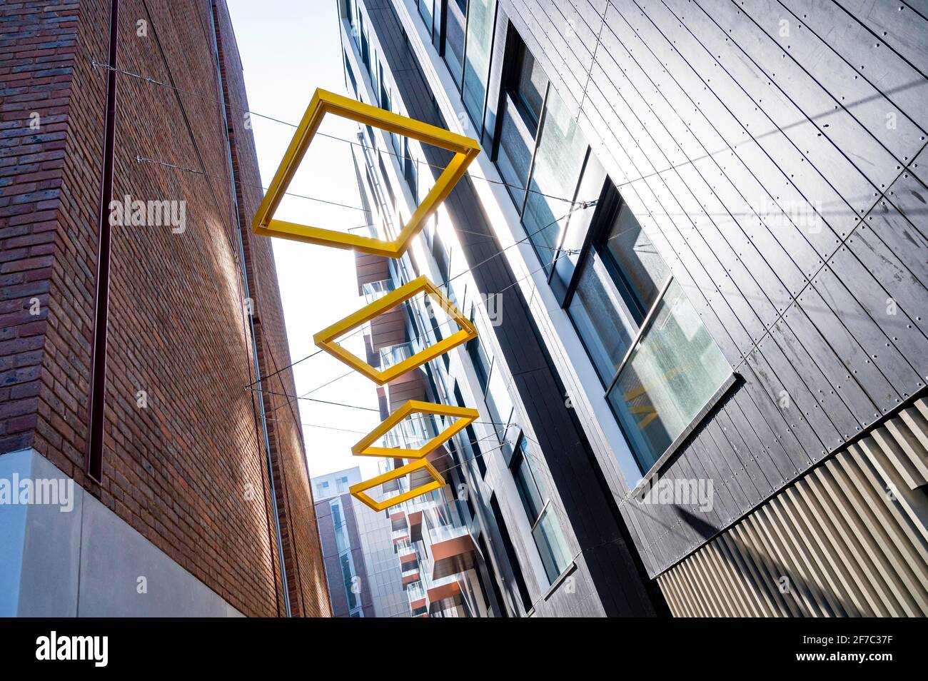 University of Brighton Neu gebaute Studentenunterkunft Teil der Circus Street Regenerationsprojekt im Stadtzentrum von Großbritannien Stockfoto