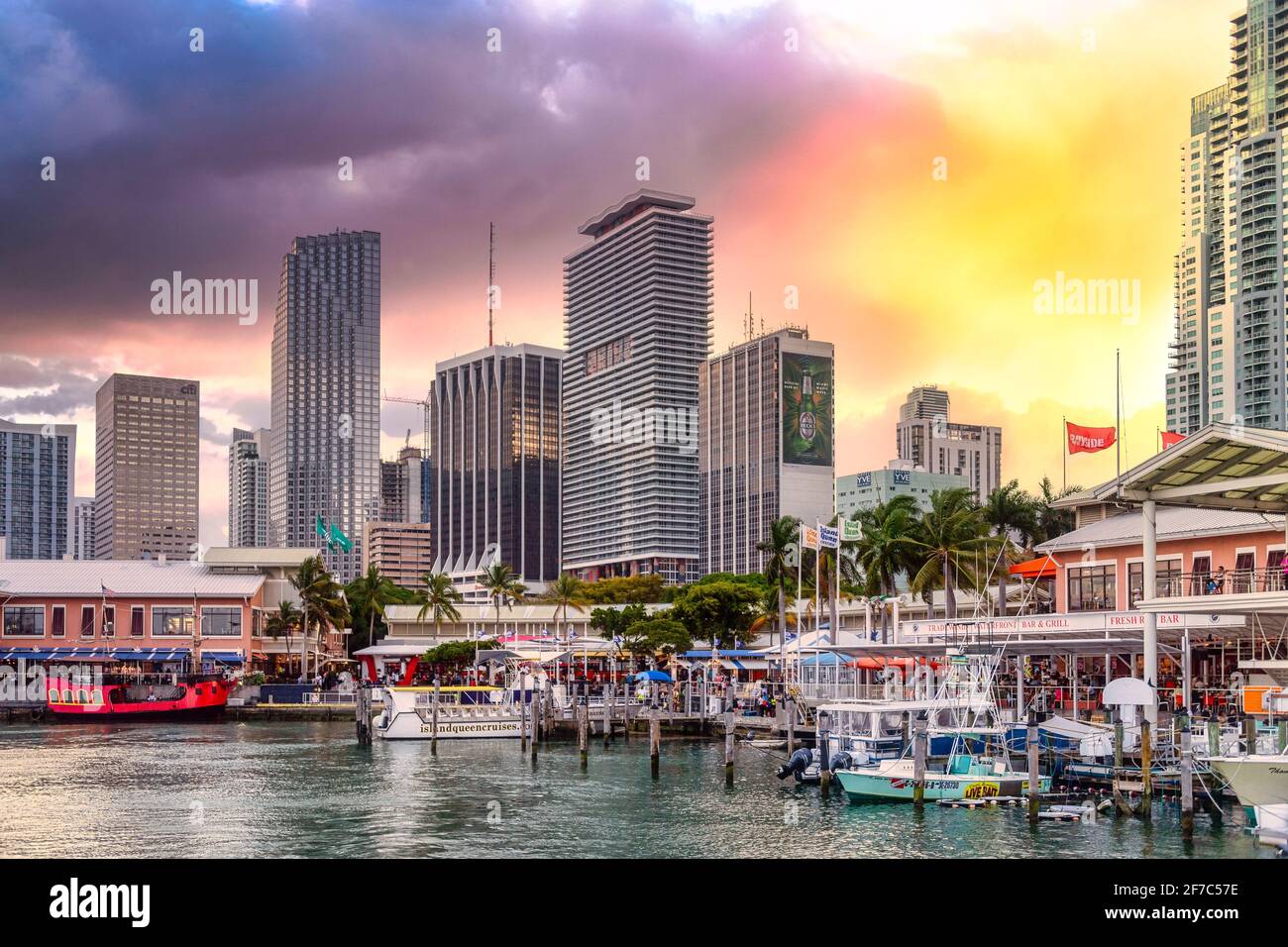 Tägliches Leben in Miami City, Florida, USA Stockfoto