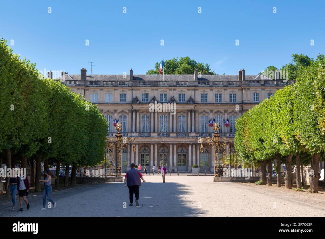 Nancy, Frankreich - 24 2020. Juni: Der Regierungspalast oder Gouverneurspalast ist ein großes Herrenhaus in der Stadt Nancy. Stockfoto