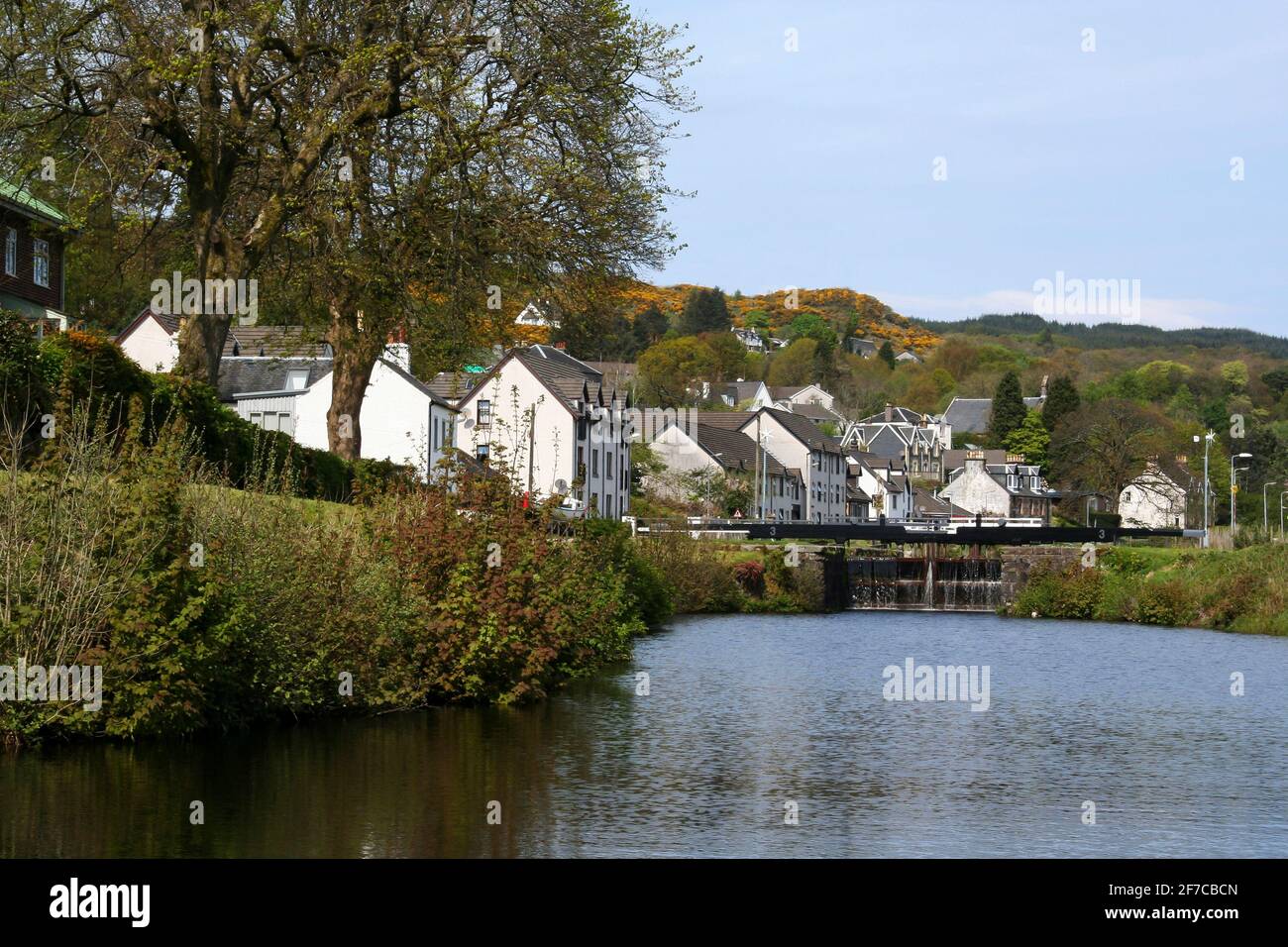 Der Crinan-Kanal bei Ardrishaig, Argyll, Schottland Stockfoto