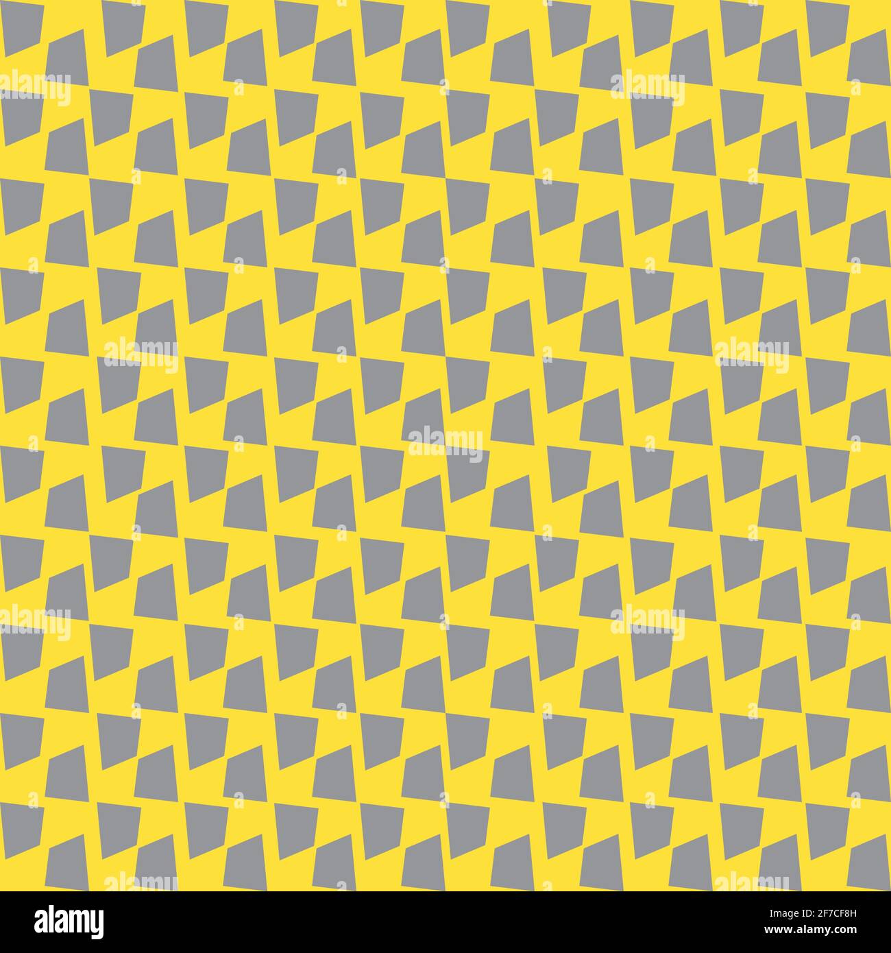 Mosaik Nahtloses Muster. Silberne Vierecke auf gelbem Hintergrund. Abstrakte Vektordarstellung Stock Vektor