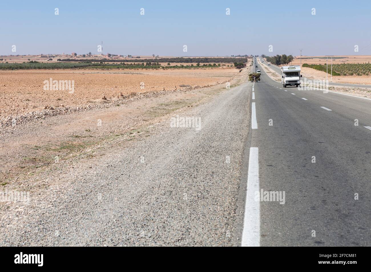 Reisen nach Marokko - auf dem Weg von Essaouira nach Marrakesch Stockfoto