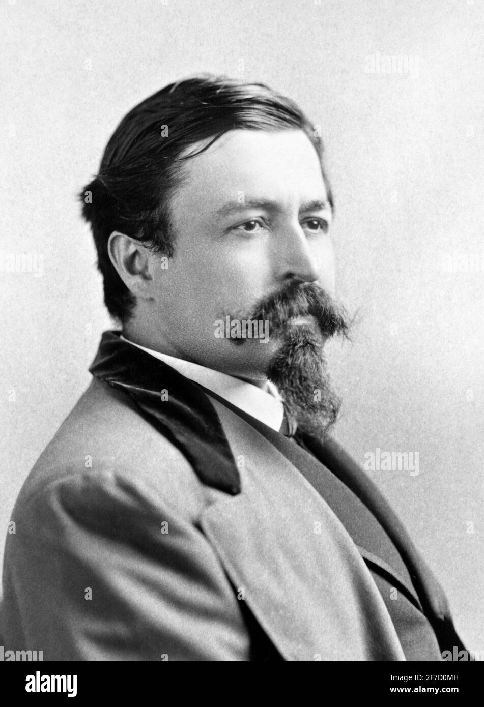 Thomas Nast. Porträt des deutsch-amerikanischen Karikaturisten und redaktionellen Karikaturisten Thomas Nast (1840-1902) von Napoleon Sarony, c. 1870 Stockfoto