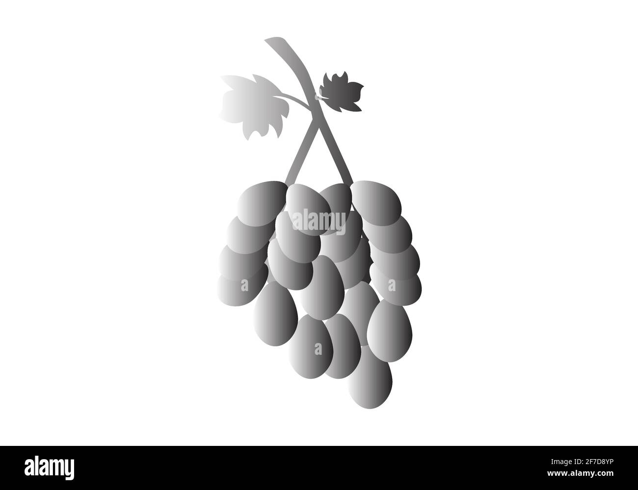 Grapes Vector Logo Icon Vorlage isoliert. Logo Der Nature Grapes Line Stock Vektor