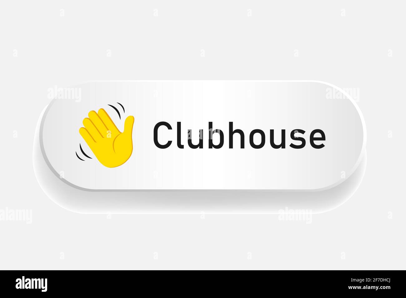 Handsymbol für Einladung im sozialen Clubhouse-Netzwerk. Stock Vektor