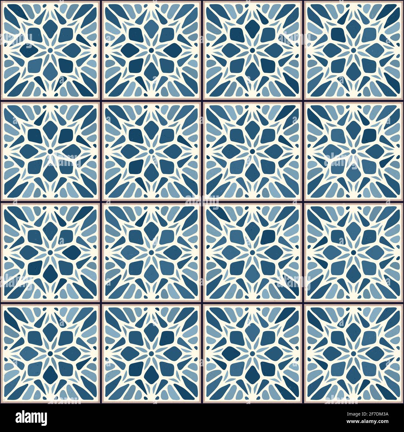 Vintage Keramik Fliesen Vektor-Muster Stock Vektor
