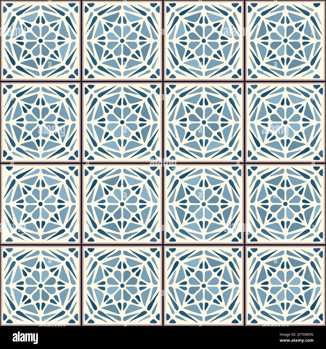 Vintage Keramik Fliesen Vektor-Muster Stock Vektor