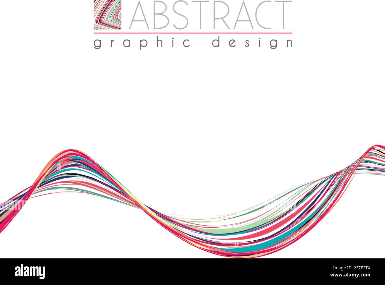 Winken. Abstrakte horizontale Vorlage der Seite mit bunten dünnen Streifen. Vektorgrafik Design Layout Stock Vektor