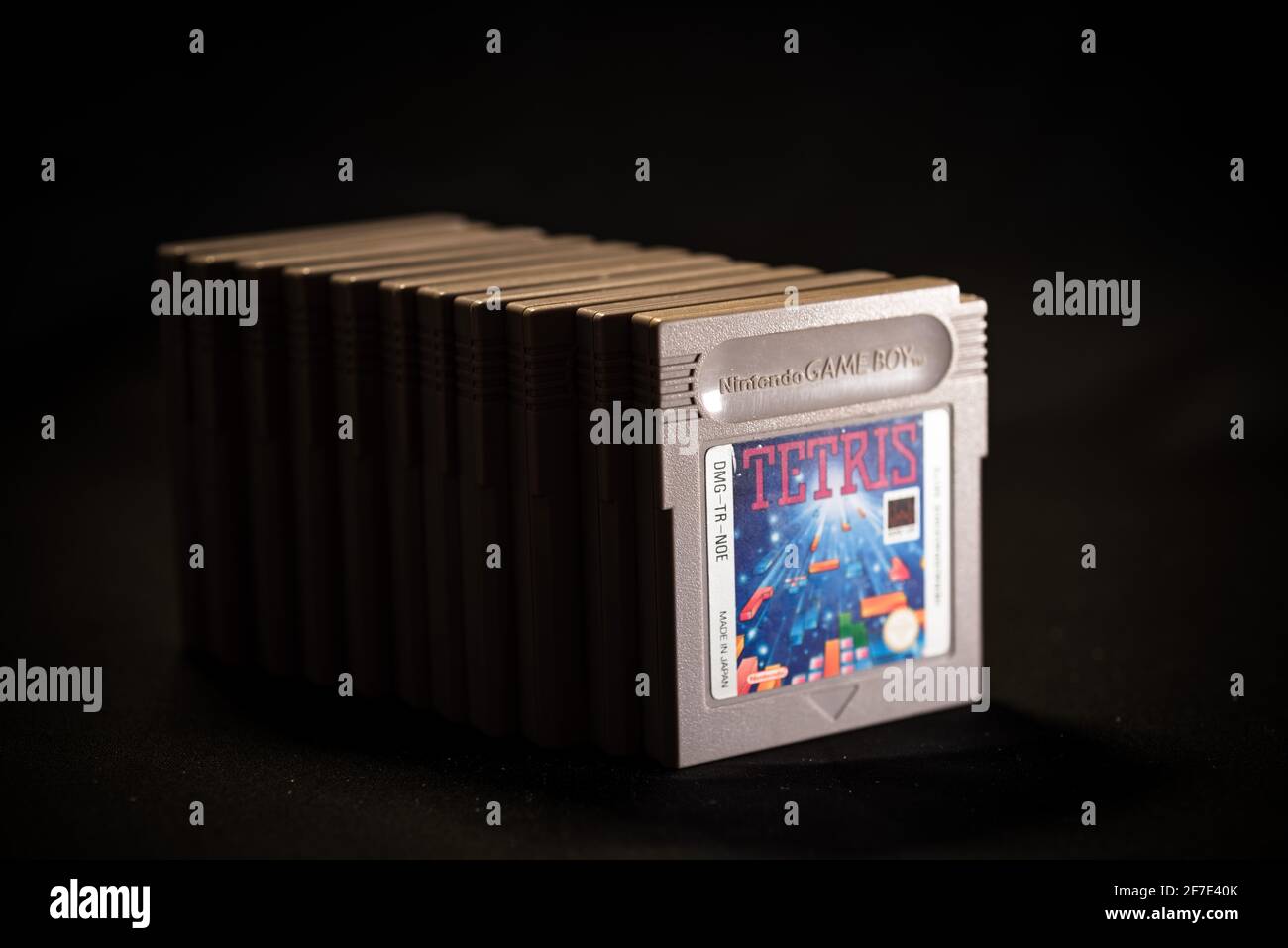 Gameboy Nintendo mit Tetris Stockfoto