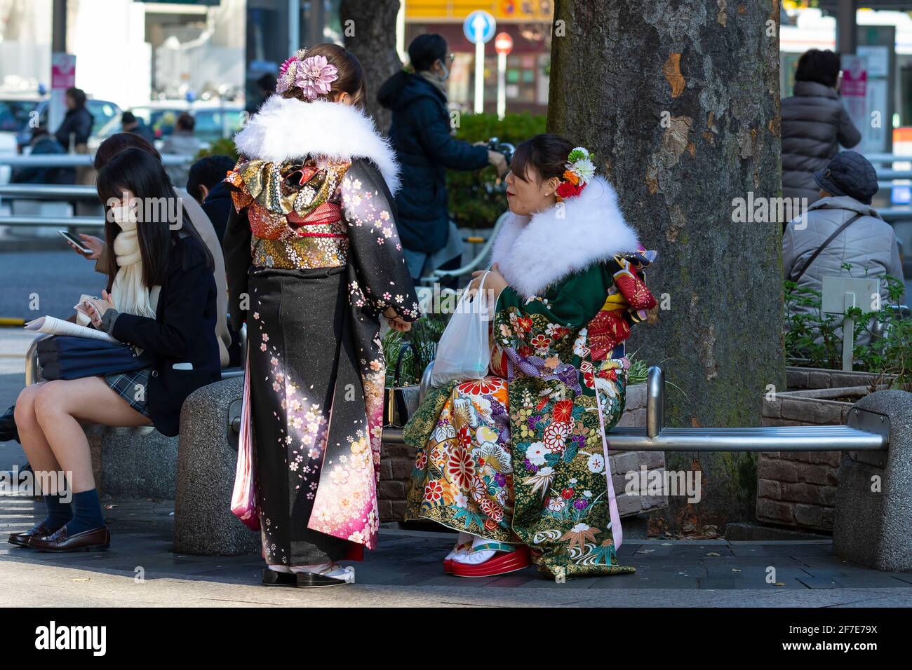 Coming of Age Day 2020 in Japan Stockfoto
