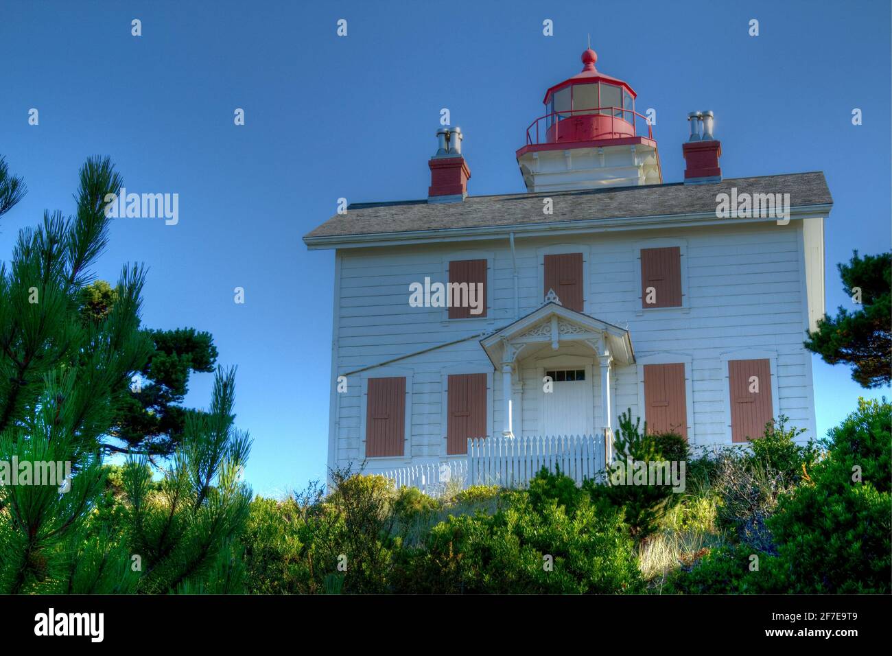 Yaquina Bay Leuchtturm Stockfoto