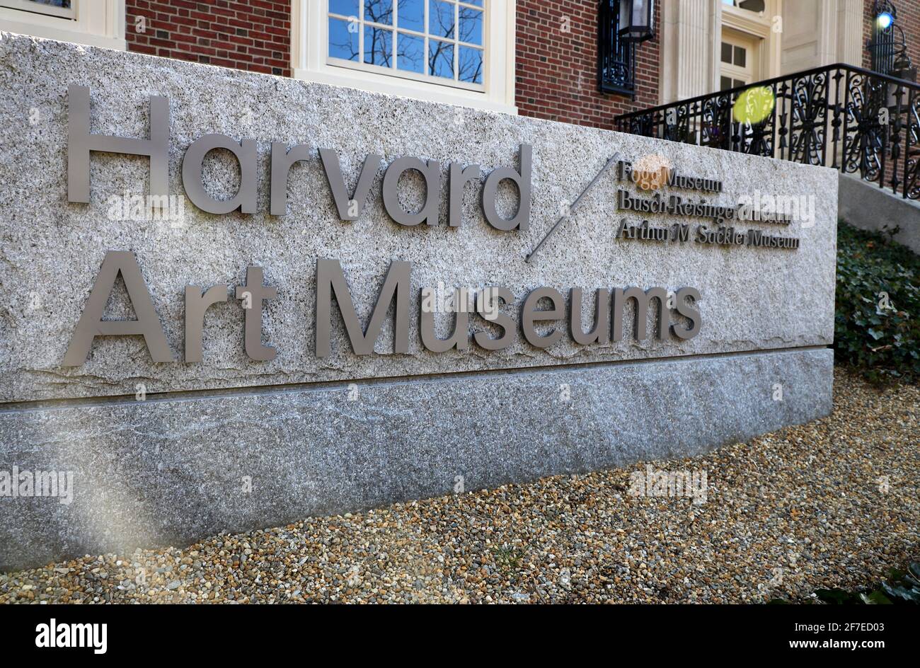 Steinplatte des Harvard Art Museums/Fogg Museum.Busch-Reisinger Museum/Arthur M.Sackler Museum.Harvard Universität.Cambridge.Massachusetts.USA Stockfoto