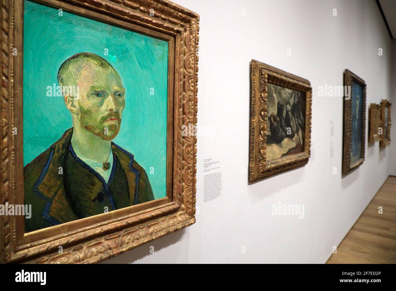 Vincent Van Goghs Selbstporträt, das Paul Gauguin 1888 gewidmet ist In Fogg Museum.Harvard University.Cambridge.Massachusetts.USA Stockfoto