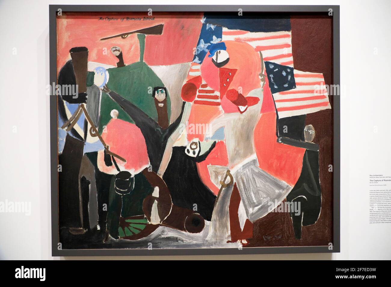 The Capture of Roanoke Island,1953 by Roy Lichtenstein Display in Fogg Museum.Harvard University.Cambridge.Massachusetts.USA Stockfoto