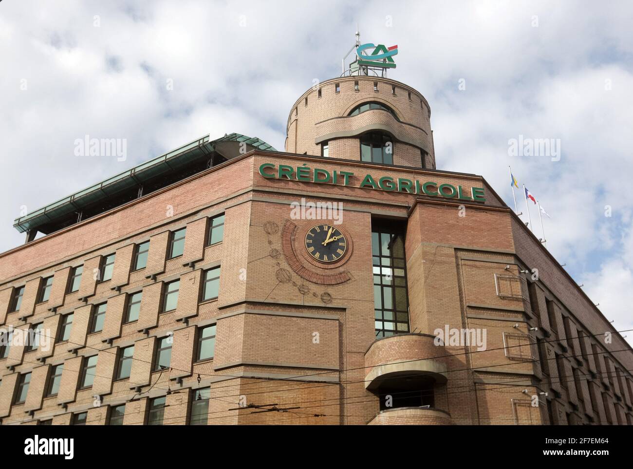 Kiew, Ukraine. März 2021. Credit Agricole Bank Bürogebäude wird in Kiew gesehen. Kredit: SOPA Images Limited/Alamy Live Nachrichten Stockfoto