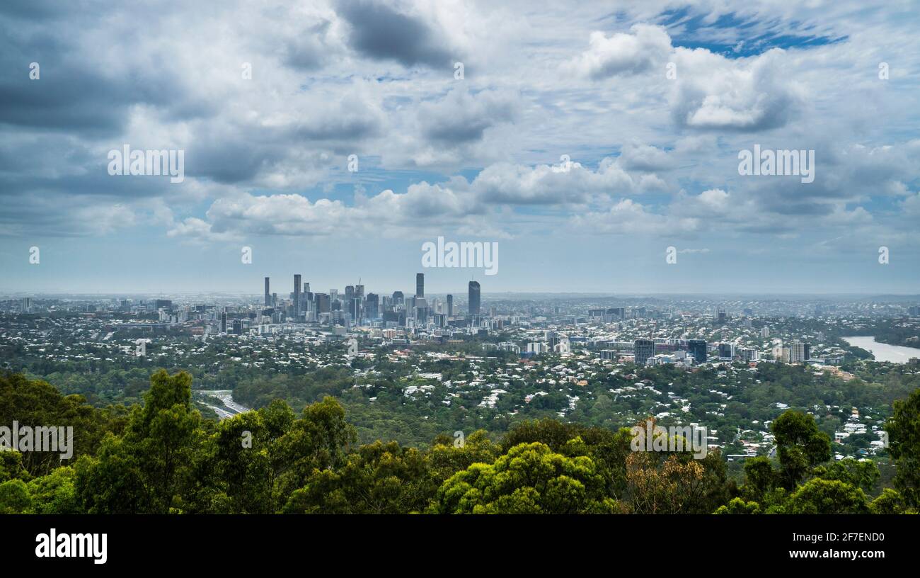 Brisbane Lookout Mount Coot-tha Stockfoto