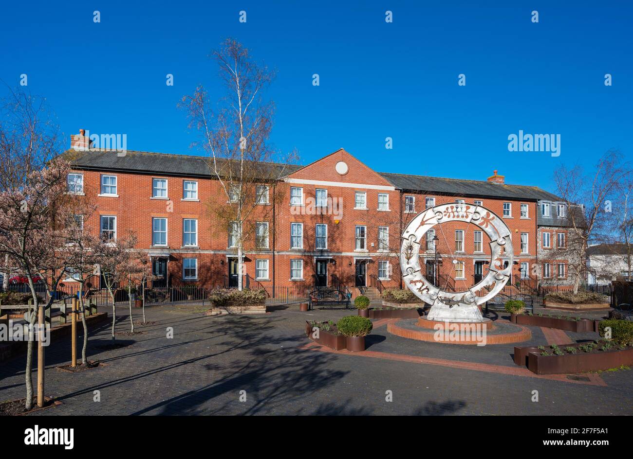 Wohnsiedlung in Pathologie Gericht, Surrey Street, Littlehampton, West Sussex, England, UK. Stockfoto