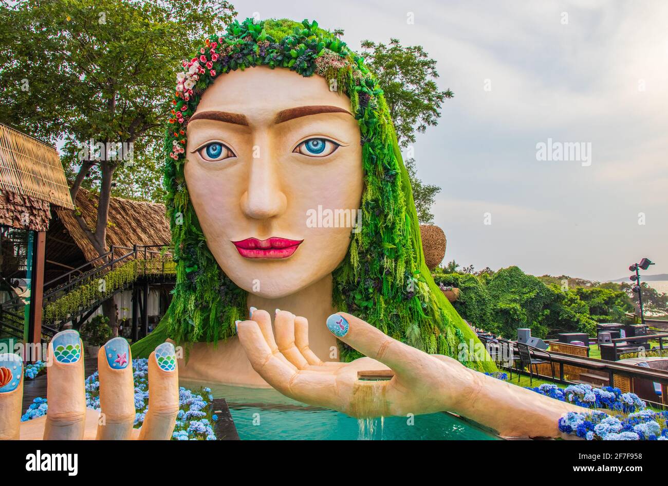 Meerjungfrau Skulptur in Pattaya Thailand Südostasien Stockfoto