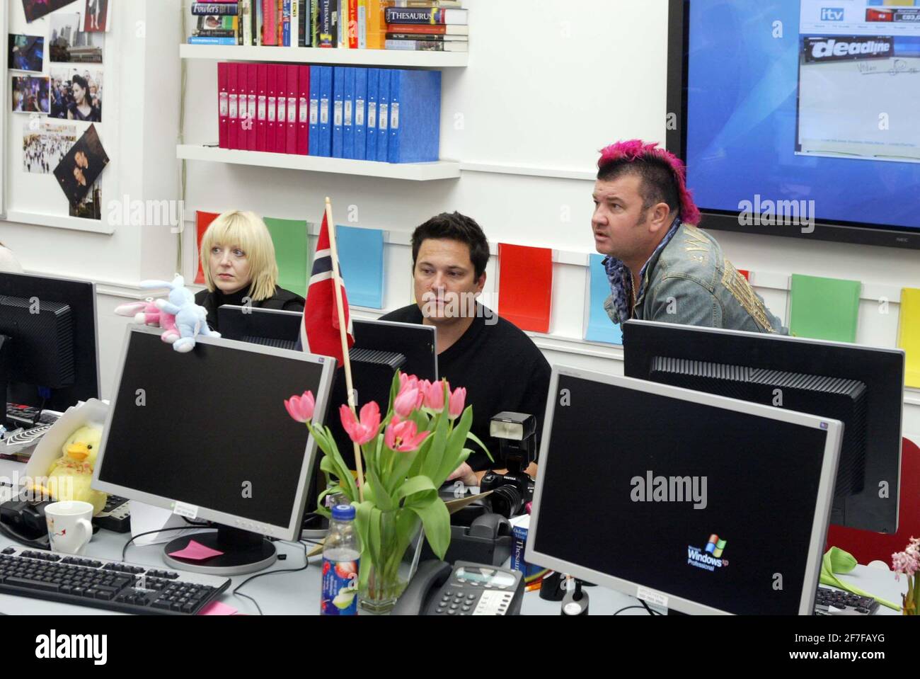 Janet Street Porters neue TV-Sendung 'DEADLINE' in Produktion. PIC David Sandison Stockfoto