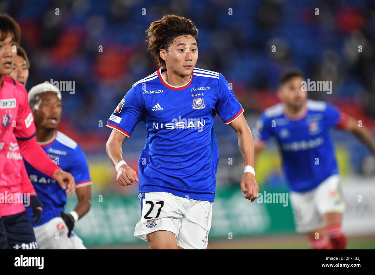 Ken Matsubara von Yokohama F.Marinos während des Fußballmatches der J1 League 2021 zwischen Yokohama F.Marinos und Cerezo Osaka im Nissan Stadium in Yokohama, Kanagawa, Japan, am 6. April 2021. Quelle: AFLO/Alamy Live News Stockfoto