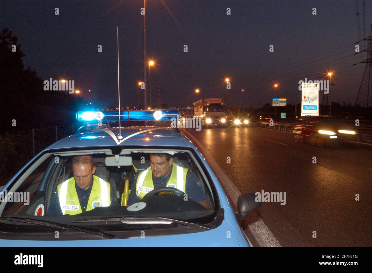 Italienische Straßenpolizei Stockfoto