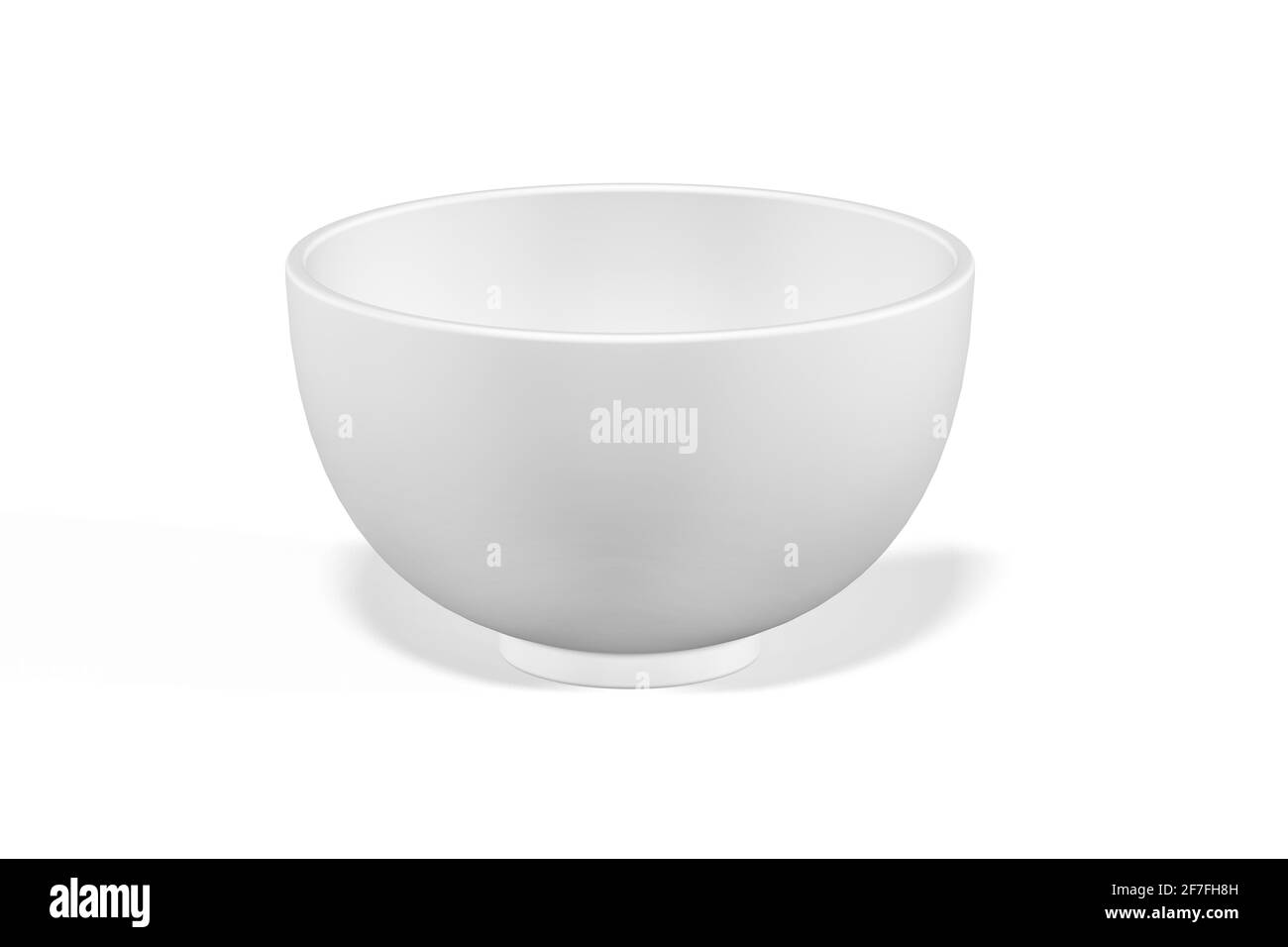 Suppe Schüssel Mockup isoliert auf weißem Hintergrund - 3d-Rendering Stockfoto