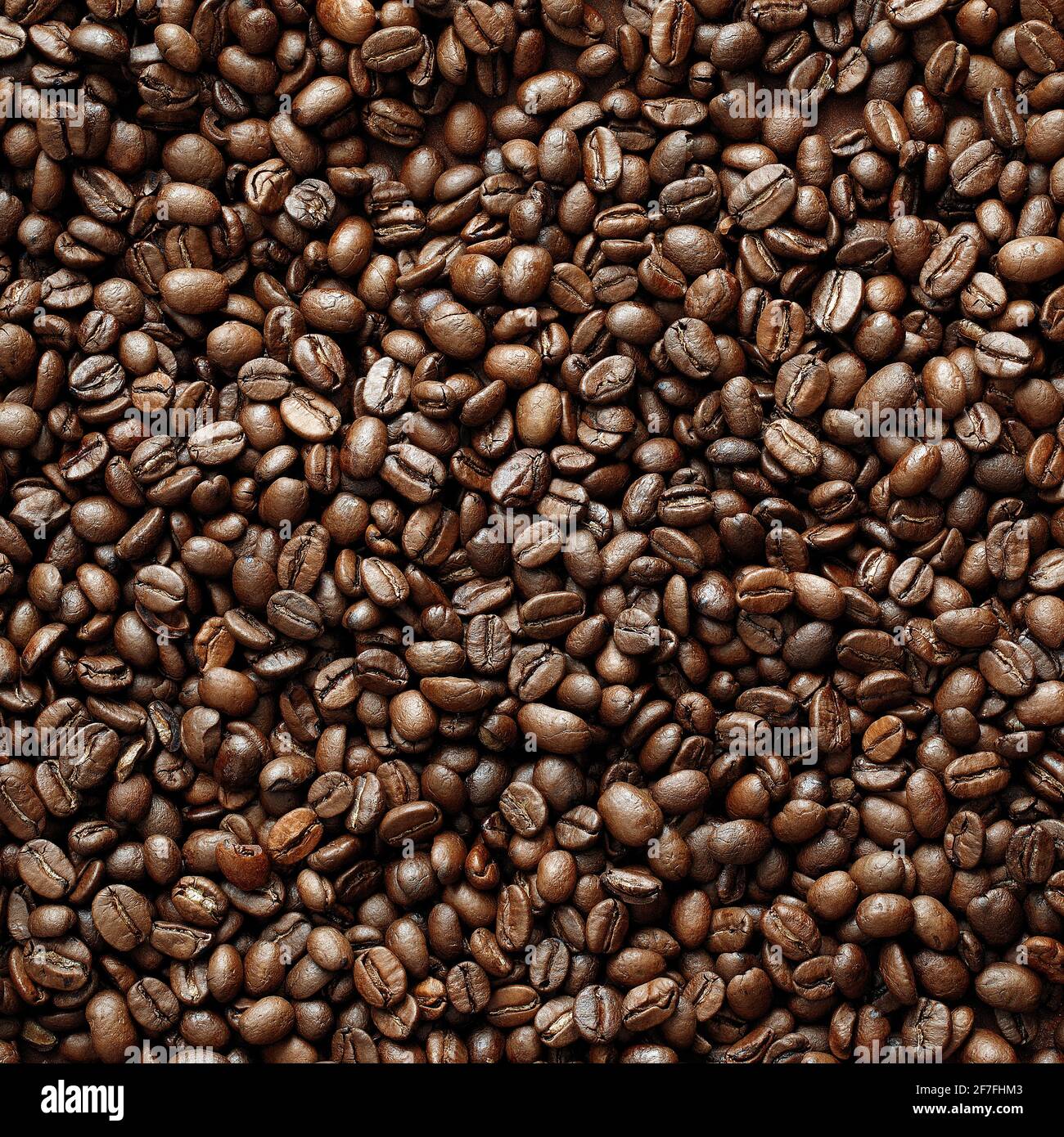 Reiche braune Kaffeebohnen Stockfoto