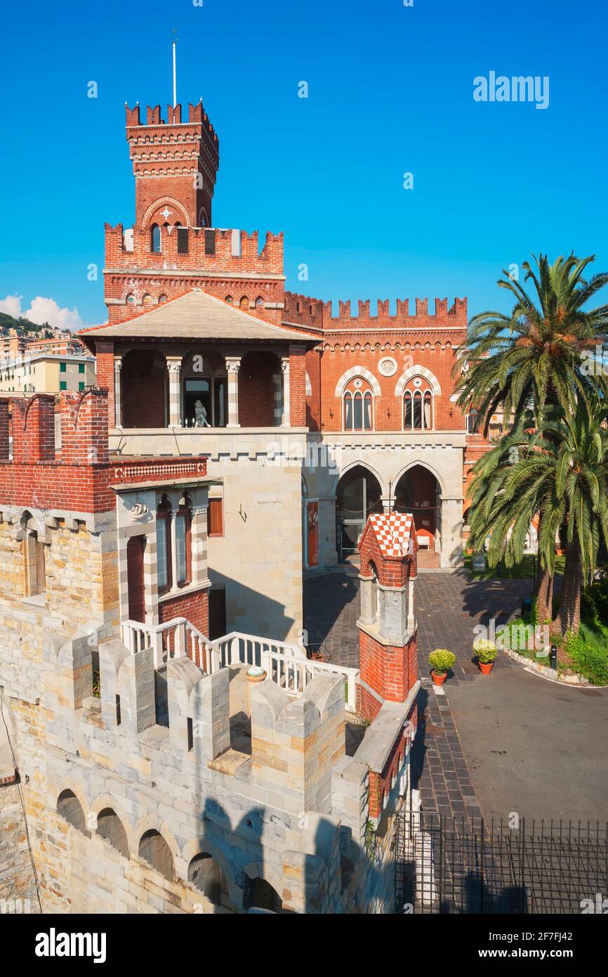 Schloss D'Albertis, Genua, Ligurien, Italien, Europa Stockfoto