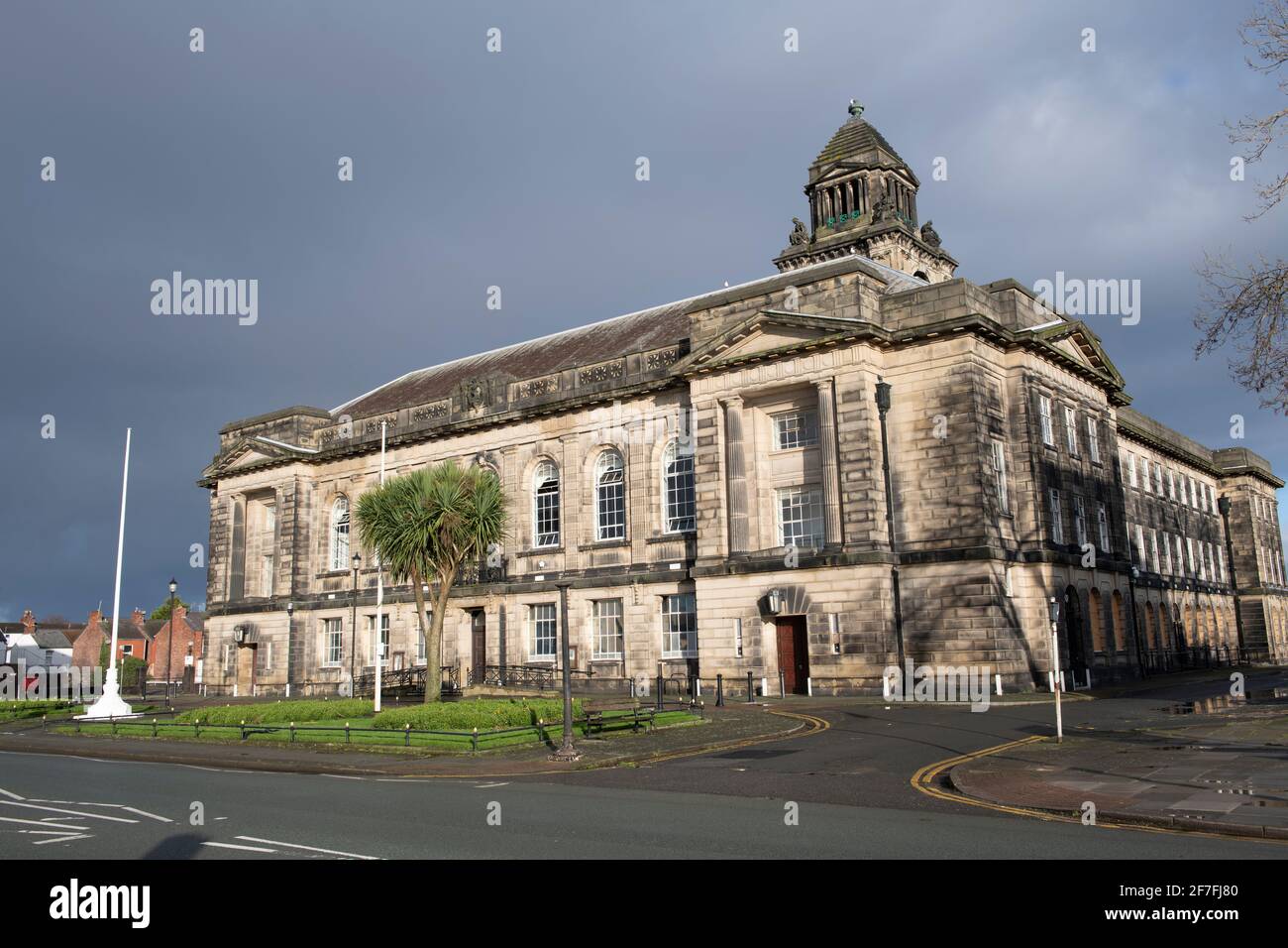 Wallasey Town Hall, Wirral Merseyside. River Mersey Waterfront, Liverpool, Merseyside, England, Vereinigtes Königreich, Europa Stockfoto
