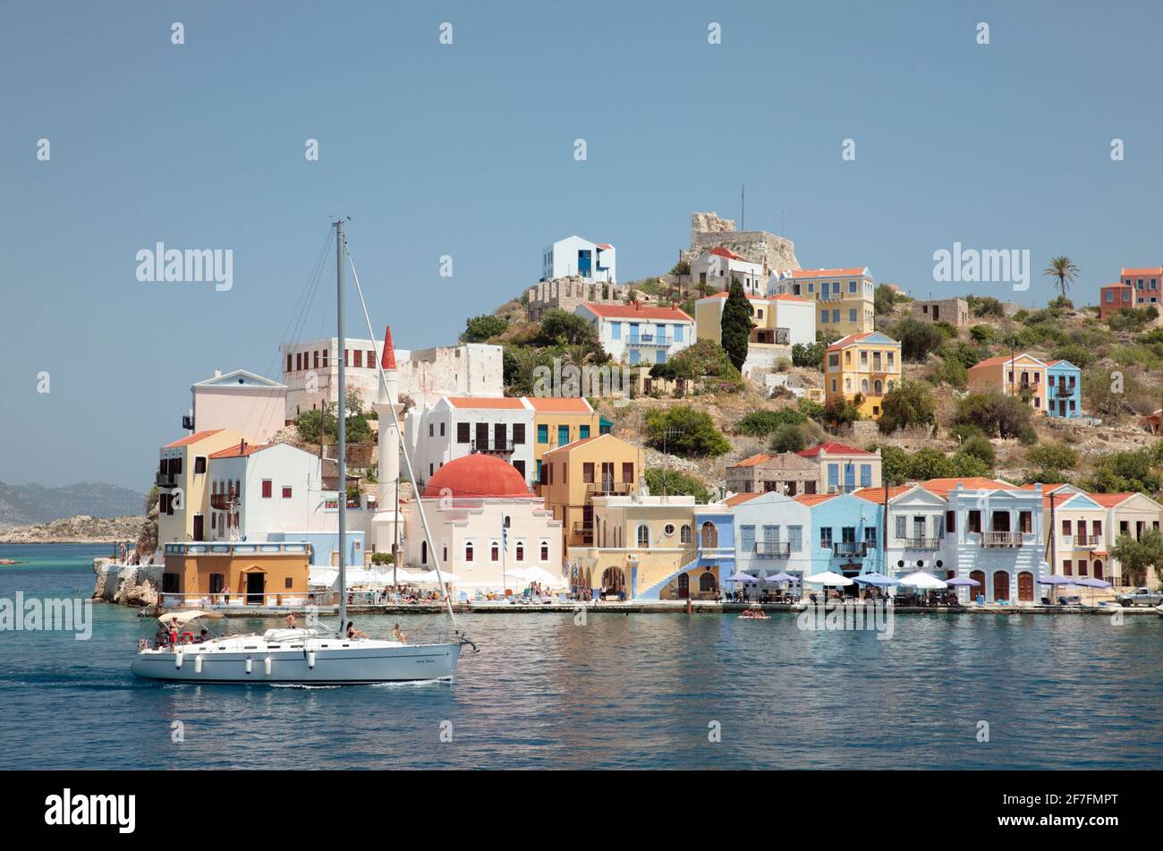 Kastellorizo (Castellorizo), von der Türkei auch als Meis bekannt, Dodekanes, Griechische Inseln, Griechenland, Europa Stockfoto